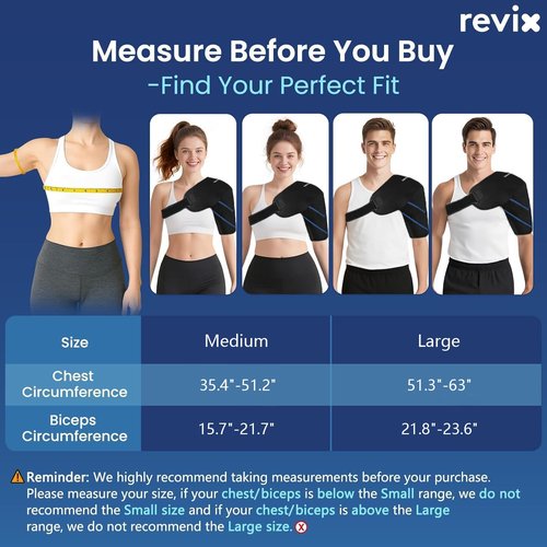 REVIX Shoulder Ice Pack Wrap, Ice Shoulder Brace for Rotator Cuff and Arm, Reusable Gel Cold Therapy Wrap for Discomfort Relief & Muscle Relaxation
