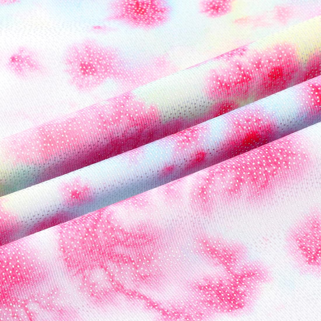HOZIY Gymnastics Leotards for Girls 2t 3t Tumbling Outfits Tie Dye Flower Floral Biketard Pink White Blue Yellow Dance Clothing Toddlers Sparkly