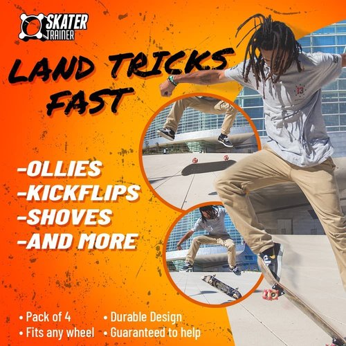 Skater Trainers get Skateboard Tricks - Coolest Stocking Stuffers for Teens Boys Gift Ideas Ages 14 and up 12-14-16 11 10 2024 Gamer Cool Wheels Tech Deck Tool Ramp Boy Teenage (4 Blk)