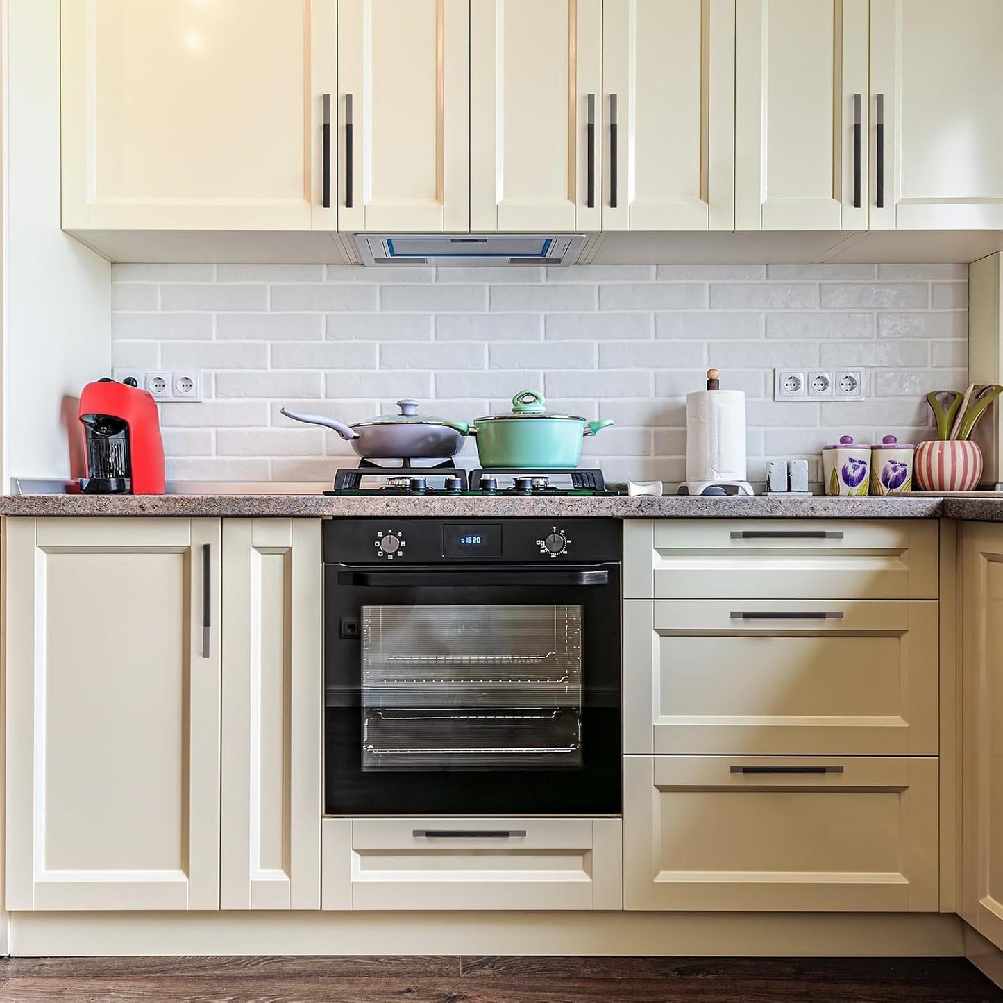 Ravinte 30 Pack Solid 6-1/4 Inch Square Cabinet Handles - Oil-Rubbed Bronze Pulls for Drawers and Kitchen Cabinets - Hardware Handles