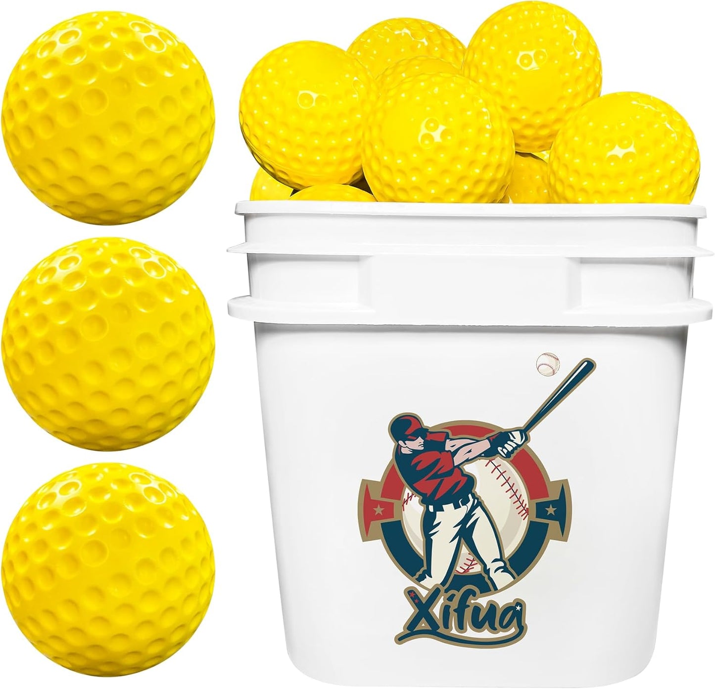 Skiennix 12-Inch Softballs - High-Density Foam Practice Balls for Pitching Machines | 13-Pack, Indoor/Outdoor Safe