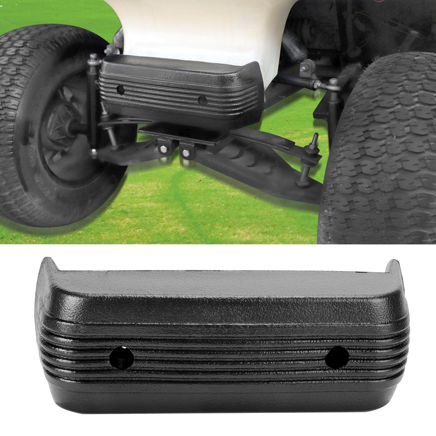 Roykaw Golf Cart Front Bumper with Bolts Fits for Club Car DS Gas and Electric 1993-Up Golf Cart, Durable Molded Plastic, Black Bumper Traverse Accessories, OEM#1016868