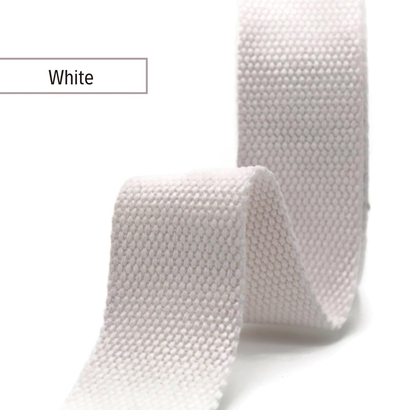 1" & 1.5'' & 2" Cotton Webbing - 5 Yards - 50+ Colors -%100 Natural Cotton - Turkish Woven - Heavy Duty 1 Inch 1.5 Inch 2 Inch Canvas Webbing for Sewing Straps Bag Climbing Indoors Craft DIY 11592