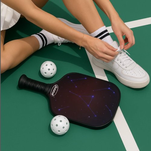 Bolaball Pickleball Paddles Set of 4 | Fiberglass Pickleball Paddle with 4 Pickleball Balls, 4 Grip Tapes, 1 Mesh Ball Bag & 1 Carry Bag | Pickleball Set for Indoor & Outdoor Games, Outdoor Sports