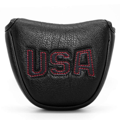 Golf Putter Cover, Putter Headcovers Golf Club Head Covers Putter Headcover for Blade Leather Golf Mallet Putter Head Covers with Magnetic for All Brands USA Style