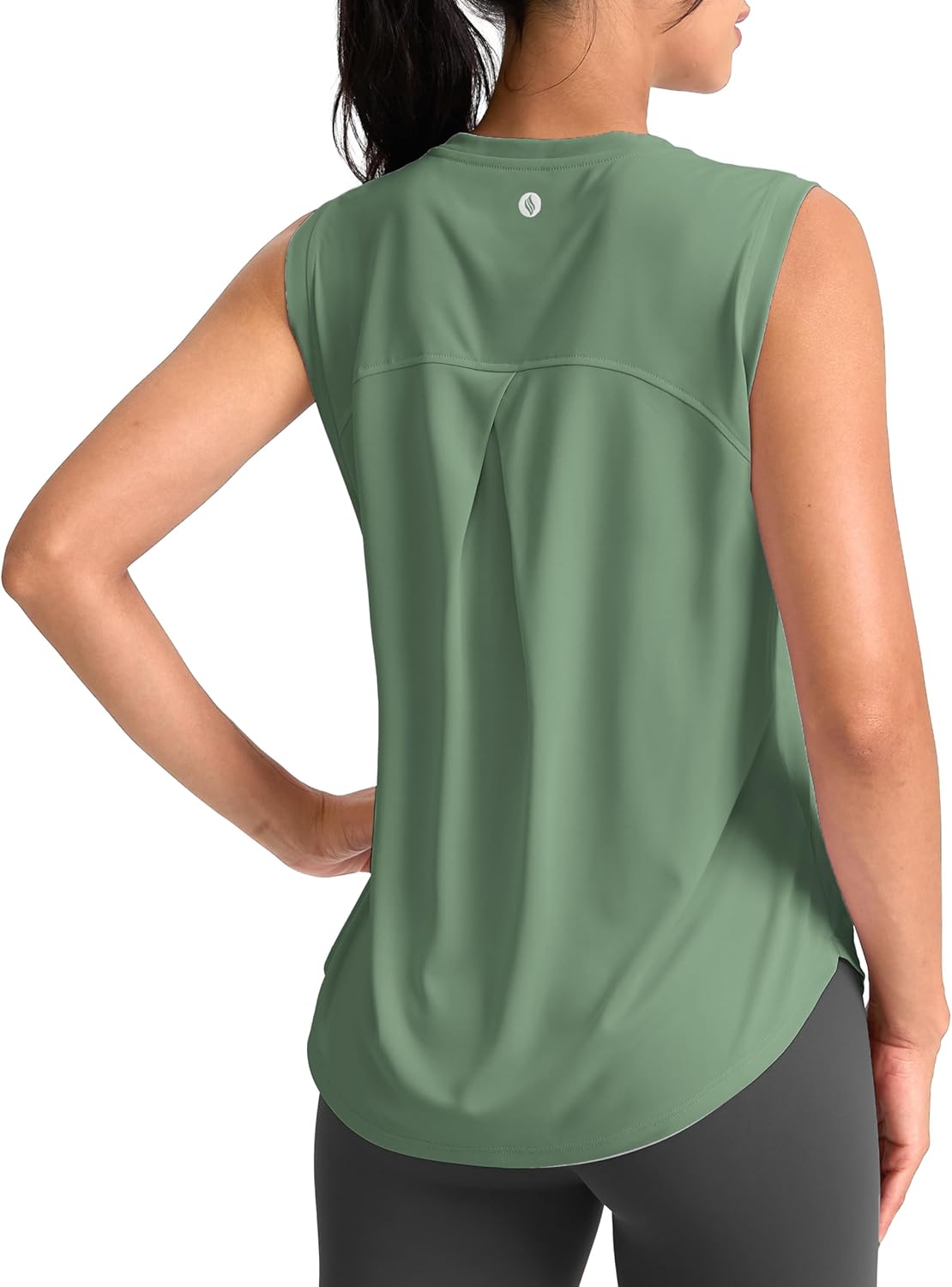 SANTINY Women's Sleeveless Workout Tops - Breathable Lightweight Yoga & Tennis Tanks | Athletic Running Shirts