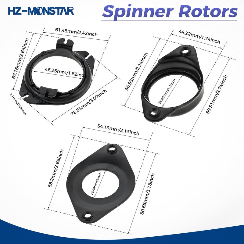 HZ-MONSTAR BMX Bike Gyro Brake Cables Front + Rear (Upper + Lower) with Spinner Rotor Full Kit, Brake Cable and Housing, BMX Bicycle Brake Lines Set Replacement for Gyro Systems and 20" Bikes