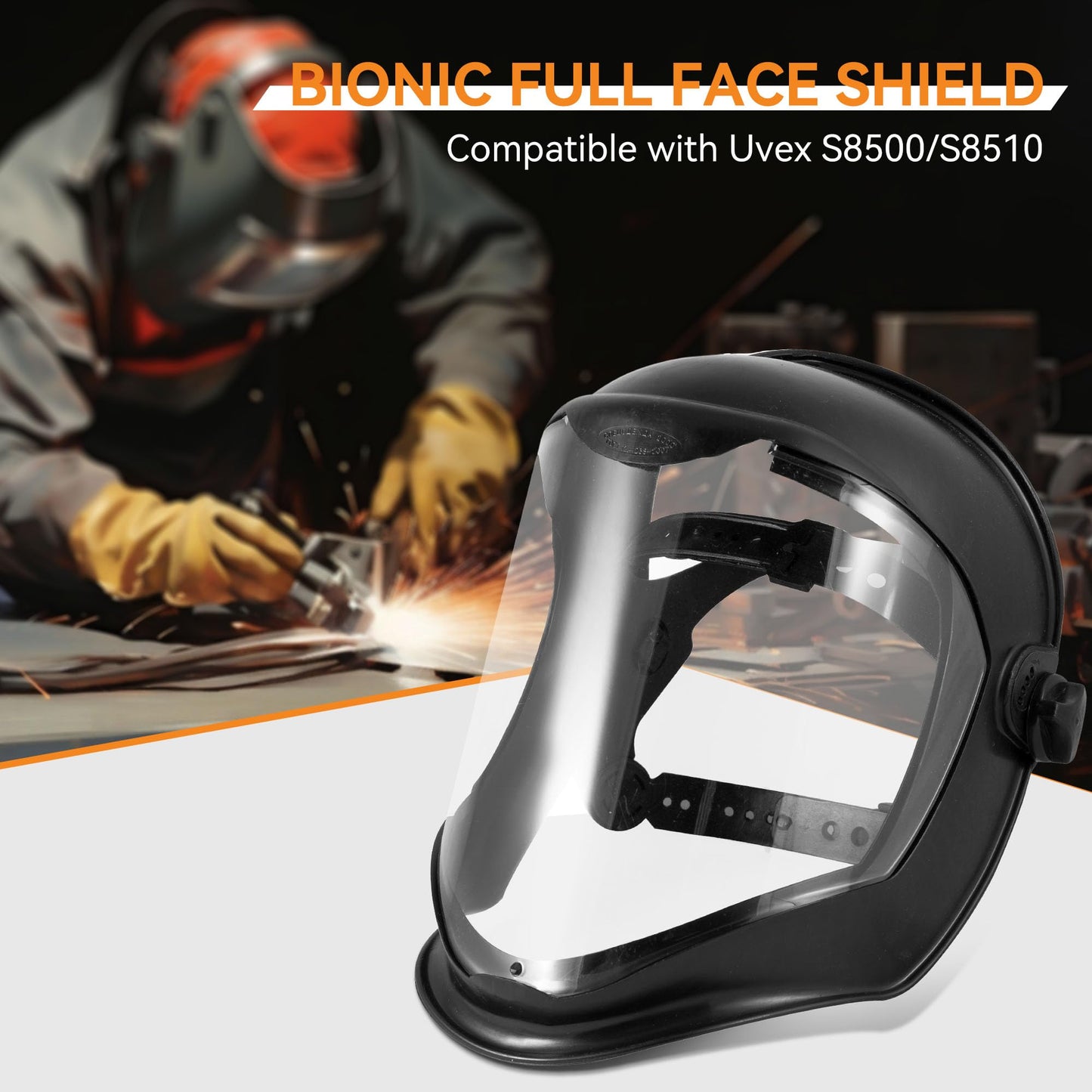 Feekoon Face Shield Replacement Lens Compatible with S8555, Compatible with Honeywell/Uvex S8500/S8510 Face Shield, Protective Safety Visor Replacement, with Clear Polycarbonate, Anti-Fog(1 Pack)