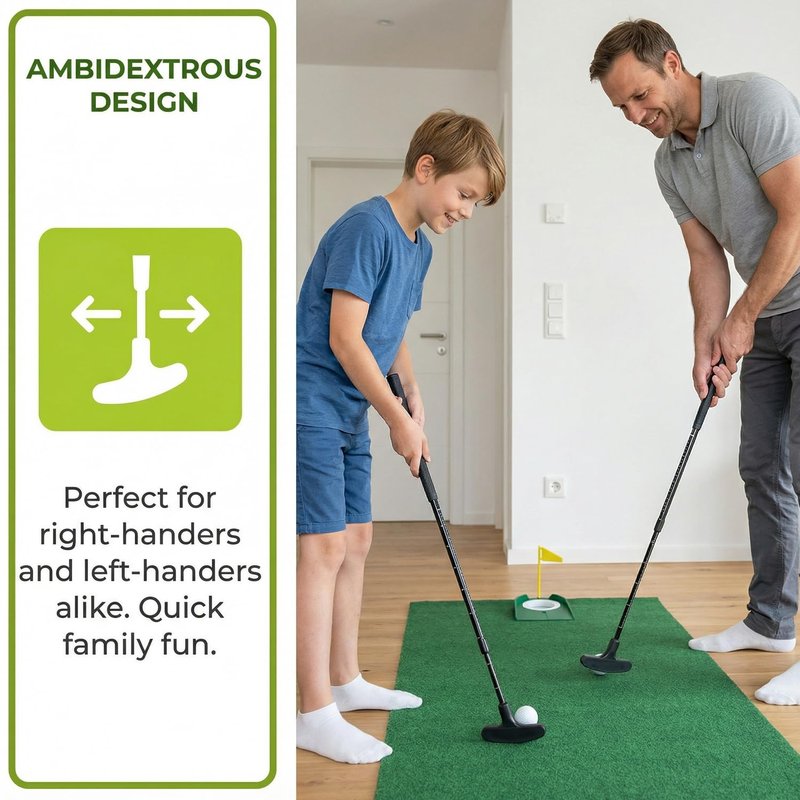 WIGERLON Adjustable Toddler Putter Compatible with Kids Adult Men and Women,Mini Golf Clubs Kids Putter 3-5,5-7,8-12,Mini Golf Set with 4 Golf Balls and A Cup with Flag