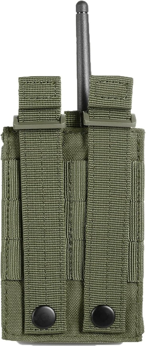 FRTKK Tactical Radio Holder - Universal Molle Radio Pouch for Two-Way Walkie Talkies | Army Green