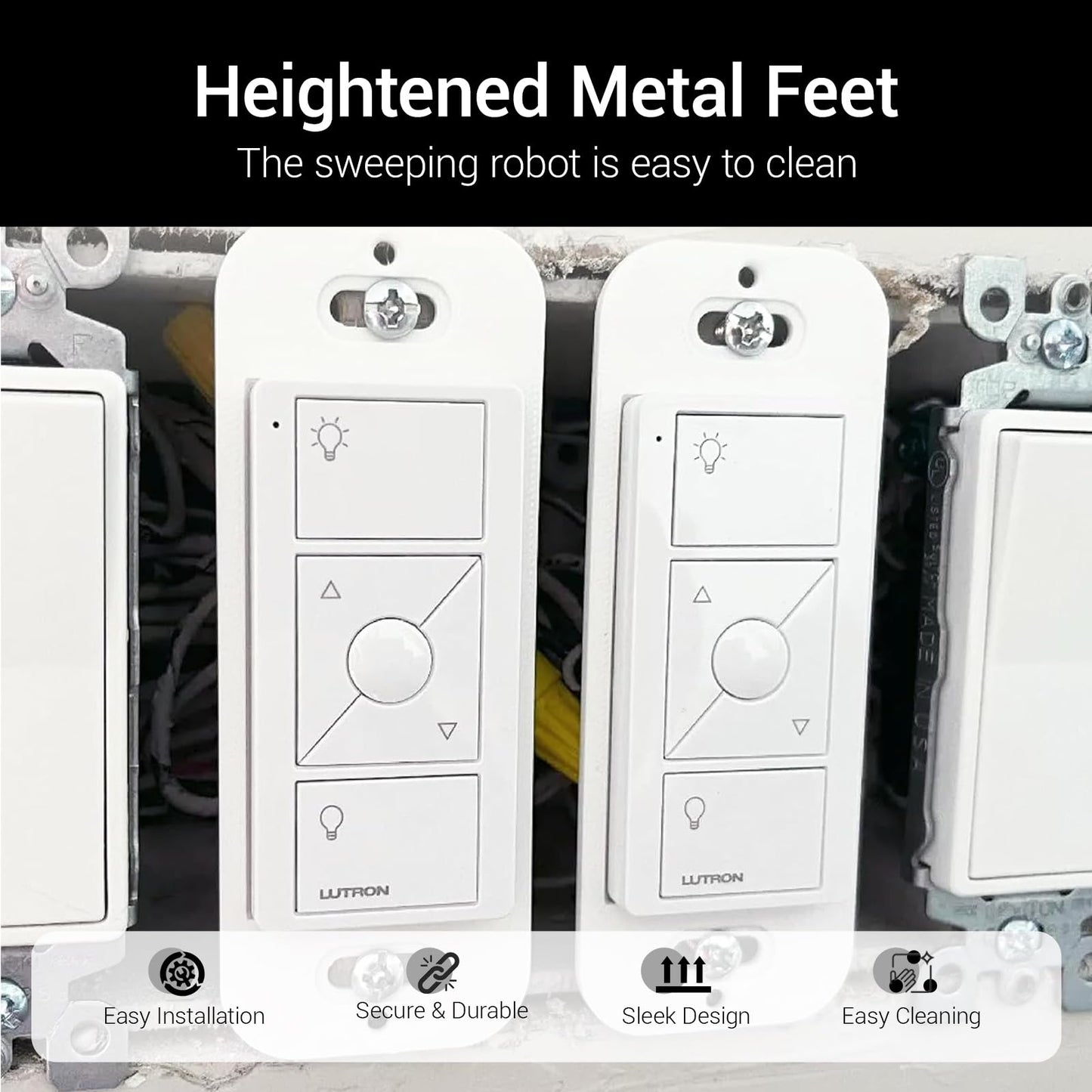 Remote Wallplate Bracket Compatible with Lutron Pico Remote Seamless Remote Snap in Installation Wall Bracket for Lutron Smart Switch - Black or White Shipped Randomly (3pcs)