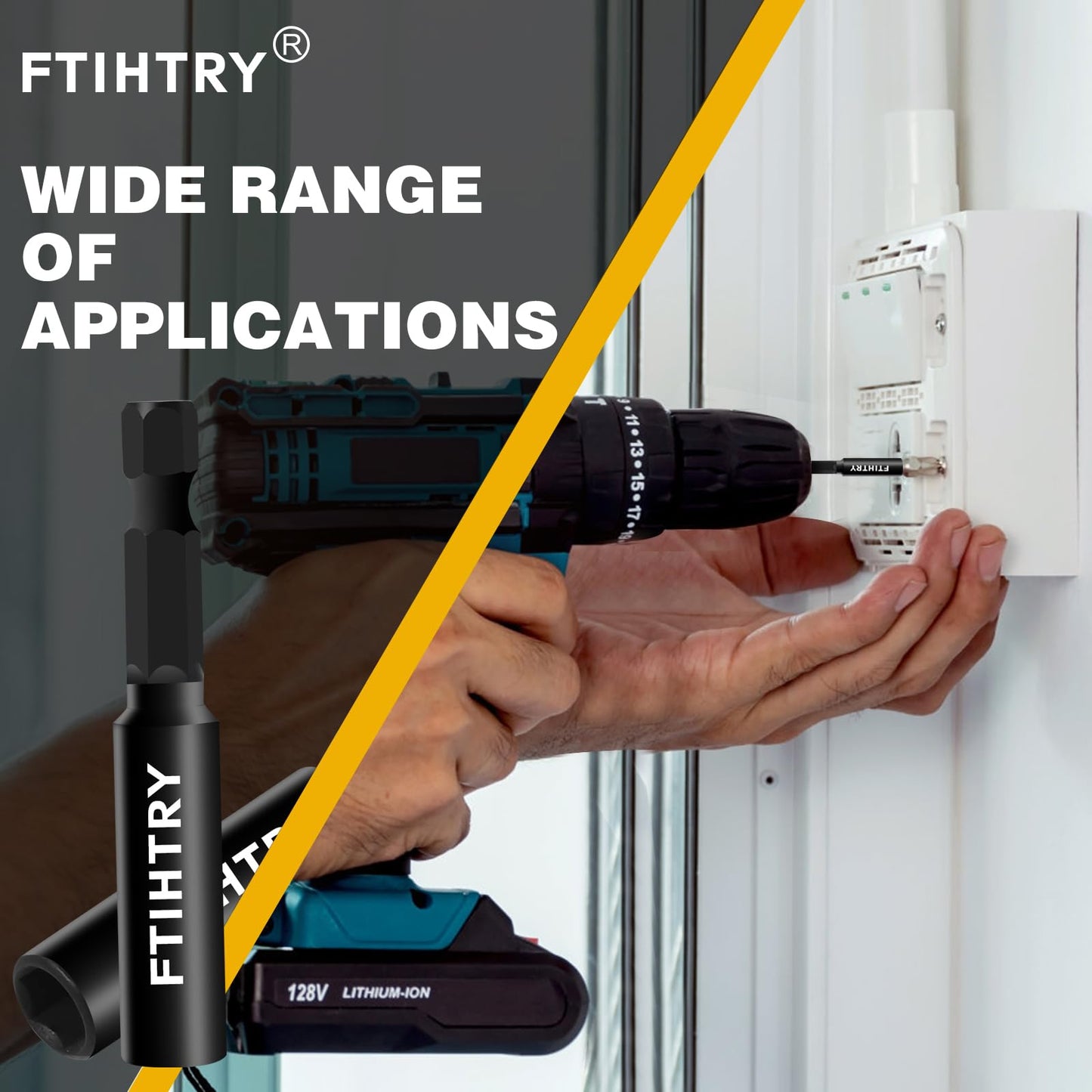 FTIHTRY 1/4”Magnetic Extension Socket Drill Bit Holder, 60mm 100mm 150mm Long(2.36-9"), 9pcs Screwdriver Extension, Quick-Change Hex Shank Set