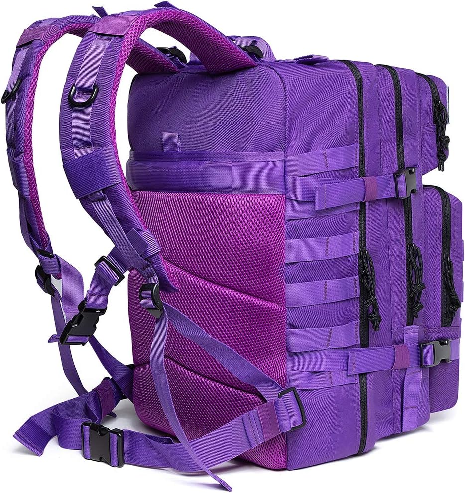 QT&QY Military Tactical Backpack - 45L Molle Army Assault Pack for Hiking & Trekking | Durable Rucksack