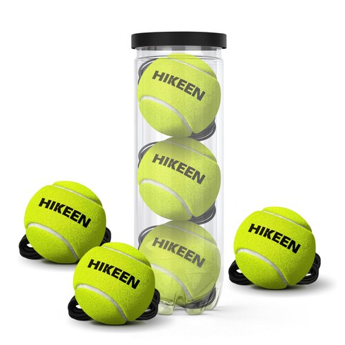 Hikeen 3 Tennis Balls with Strings - Durable Felt Pressurized Tennis Balls
