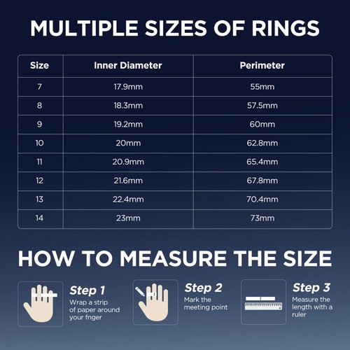 Fitness Tracker, Smart Ring for Women Men, Fitness Ring with Sleep Tracker, 24/7 Heart Rate Monitor, Health Activity Trackers, Step Counter,Calorie Pedometer,No Subscription,for iOS Android(Black,#8)