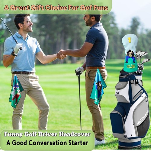 Funny Golf Driver Headcover, Perfect Golf Gift for Men and Women, Golf Accessories for Golfers - Tap Tap Taparoo