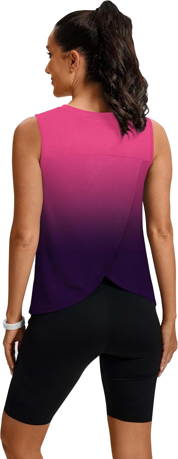 Skiennix Women's Loose Fit Sleeveless Yoga Tank Top - Comfortable Athletic Gym Shirt