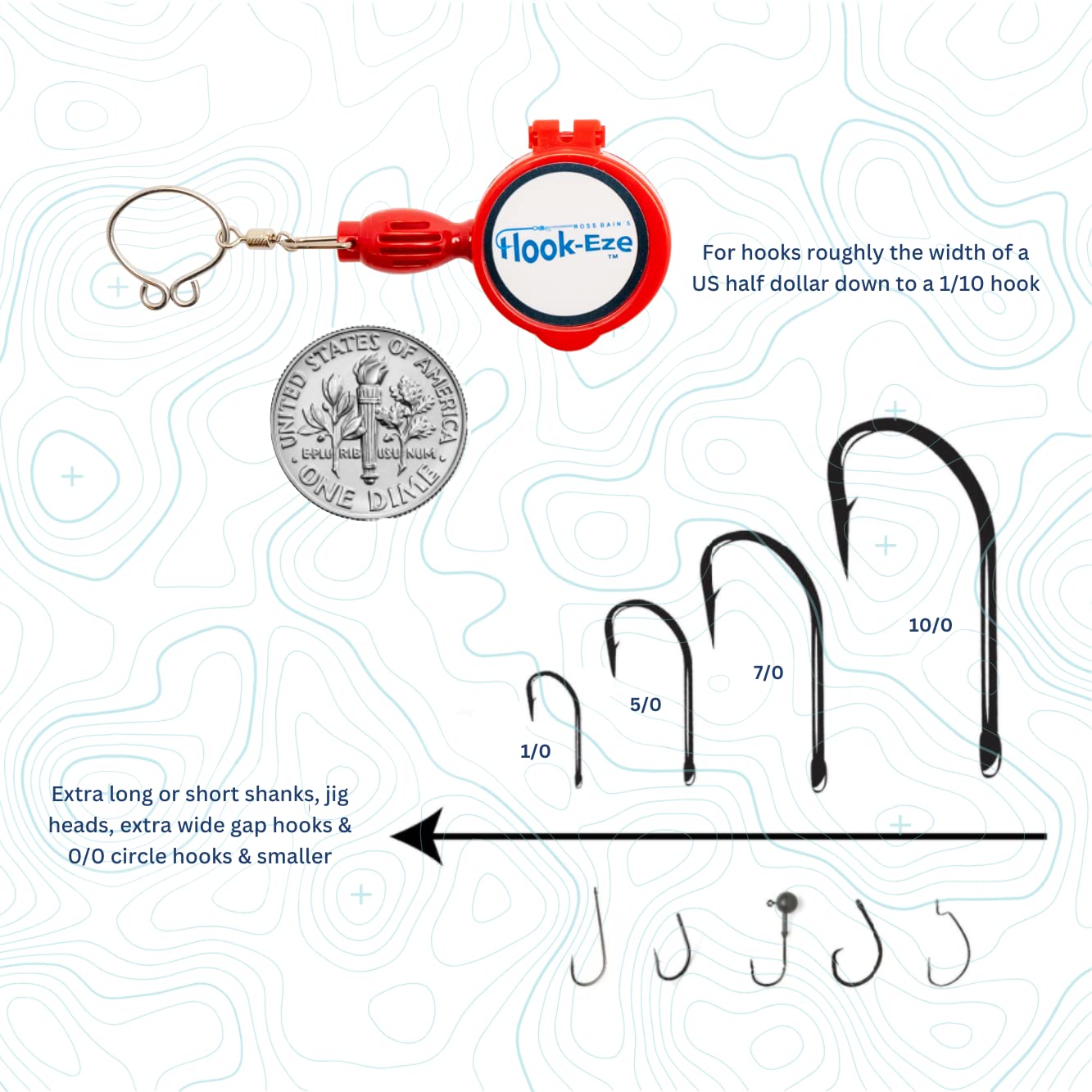 HOOK-EZE Fly Fishing Accessories - Knot Tying Tool for Tying Line to Hooks - Cool Gear and Equipment, Gadget to Tie Knots Quick and Easy - Stocking Stuffers & Fishing Gifts for Men - Orange