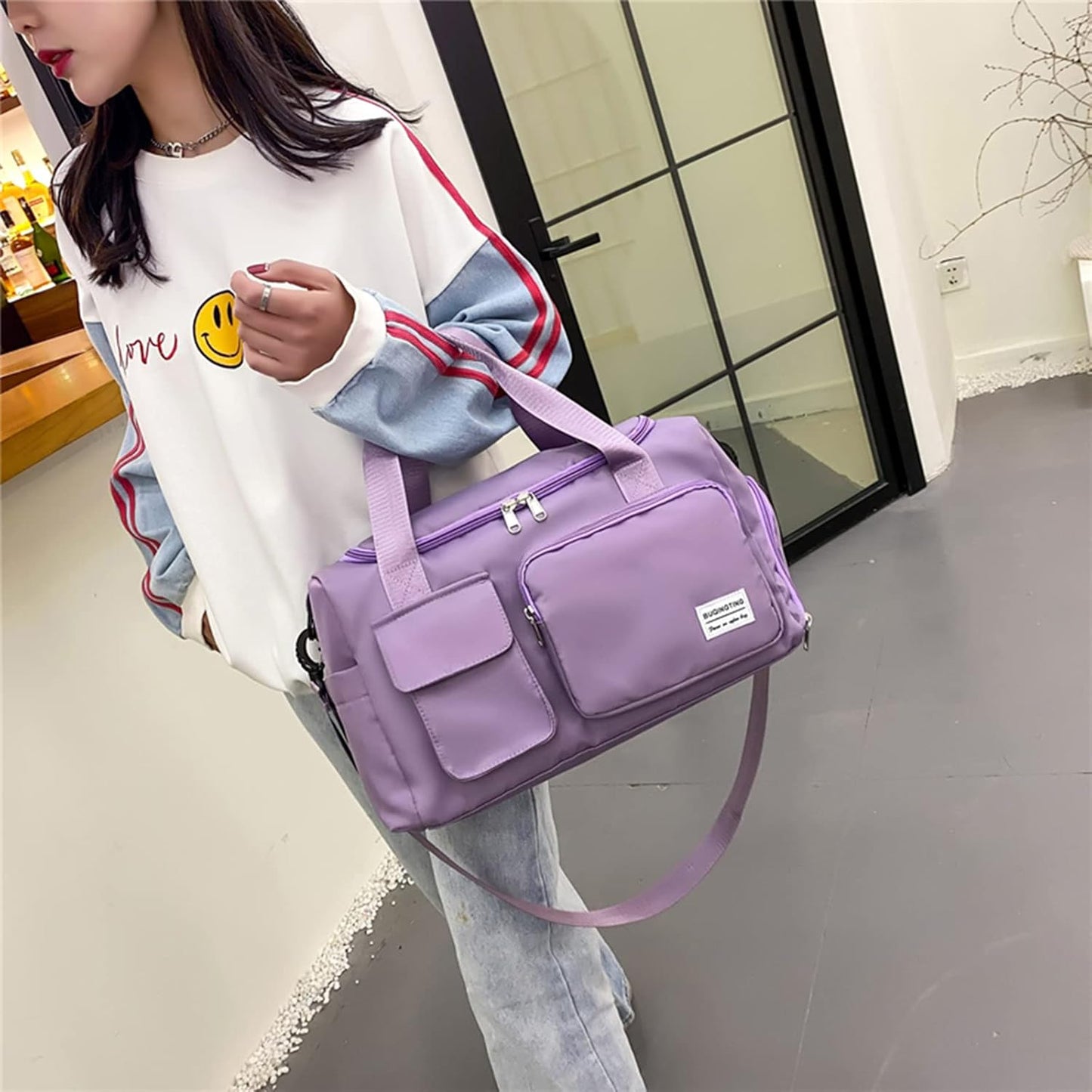 Skiennix Small Gym Bag - Women's Travel Duffle with Shoe Compartment | Perfect for Weekend Getaways