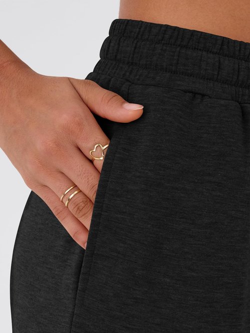 AUTOMET Wide Leg Lounge Pants Women Casual Sweatpants Baggy Yoga Sweat Pajamas Pants Fall Fashion Outfits with Pockets Black M