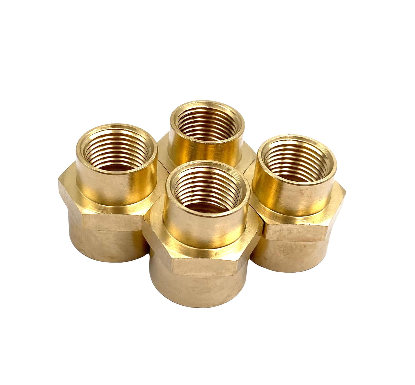 4Pcs 3/8" NPT x 1/2" NPT Female Brass Reducer Bushing,1/2" NPT Female to 3/8" NPT Female Pipe Fittings