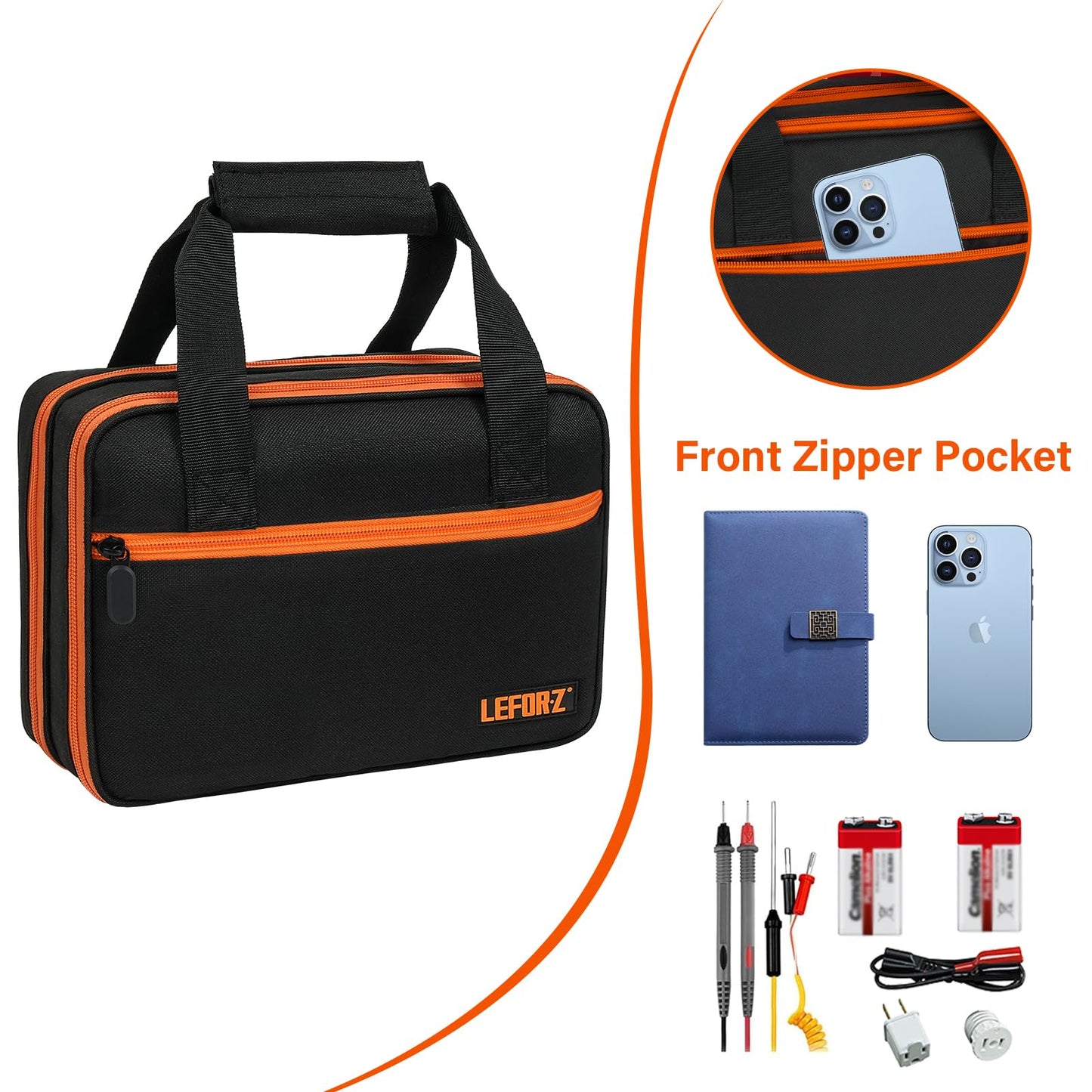 Carrying Case Compatible with Klein Tools ET310 AC/80101/80016 Circuit Breaker Finder,GFCI Outlet Tester,69149P Electrical Test Kit,Circuit Tester Storage Organizer for Digital Multimeter,Clamp Meter