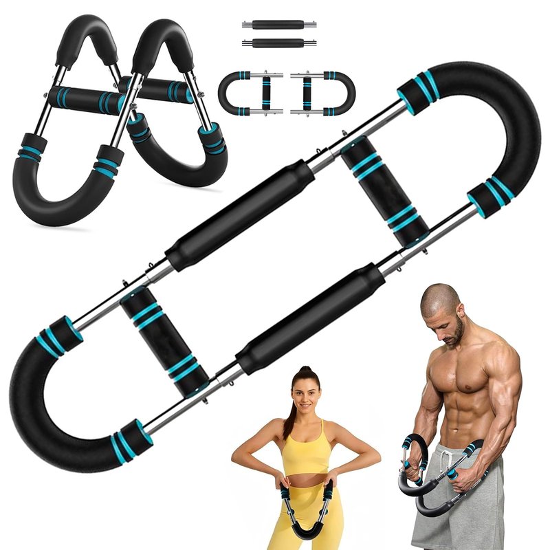 ZENTRAX Twister Arm Trainer, 60-110 lbs Adjustable Chest Workout Equipment,Twister Arm Chest Exerciser with 4 Spring & Training Poster for Men & Women with Anti-Slip Handles & Carry Bag