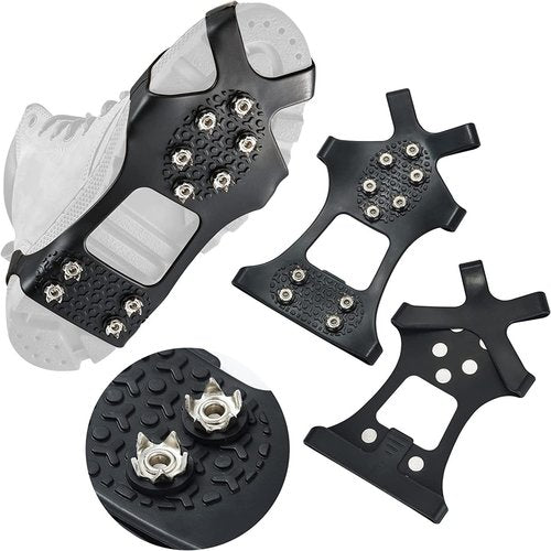 Nonazippy ice Cleats for Shoes and Boots crampons - ice Spikes for Boots Traction Cleats for Ice, Snow, and Outdoor Activities - Durable and Easy to Use(1, M)