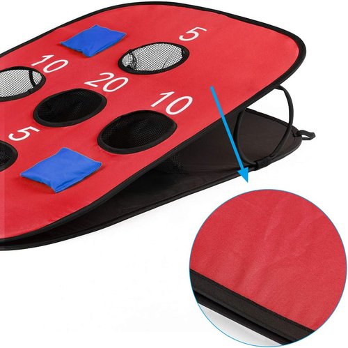 G4Free Portable Collapsible Cornhole Game Set - 5 Holes, 8 Bean Bags, 3ft x 2ft for Camping & Travel