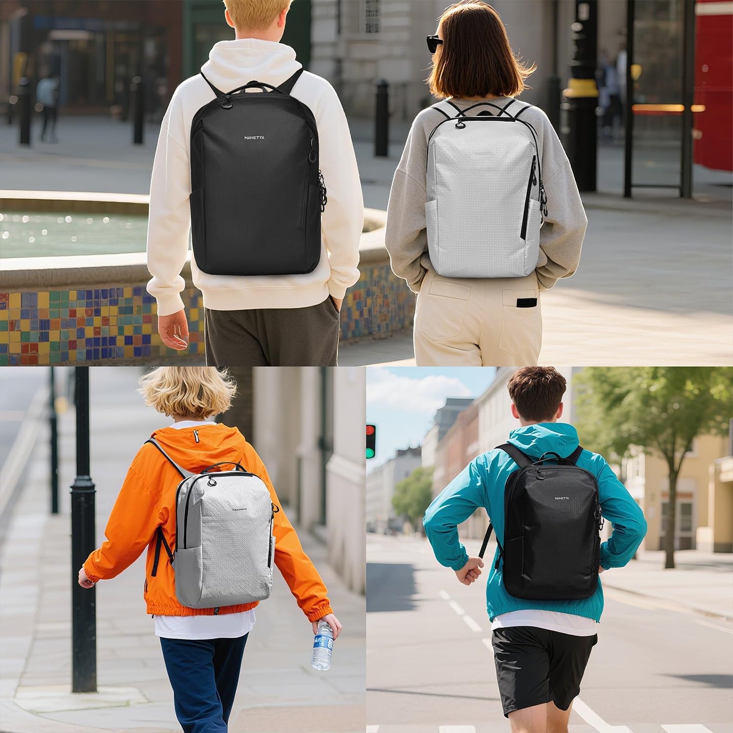 Skiennix Laptop Backpack - Minimalist, Abrasion & Water Resistant Daypack | 25L Lightweight Capacity for Work & Leisure