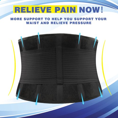 ABACKH Back Brace for Lower Back Pain - Lumbar Support Belt for Women & Men - Relief Back Pain, Relief for Herniated Disc, Sciatica, Scoliosis 3XL/4XL(45"-53")