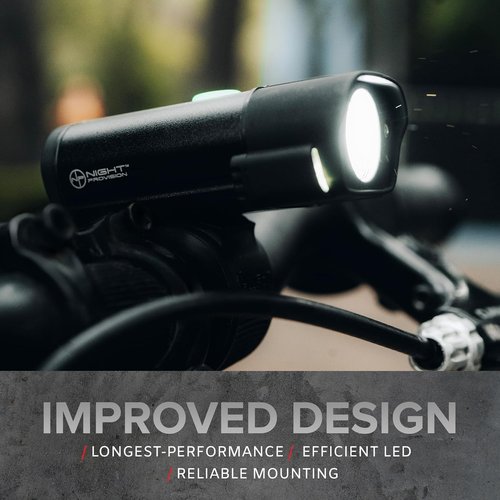 Bike Lights Front and Back (BX-Series) - Bicycle Headlight and Tail Light Set with Powerful Rechargeable LED for Night Riding - USB-C - Bike Safety Equipment (BX-400 Black)