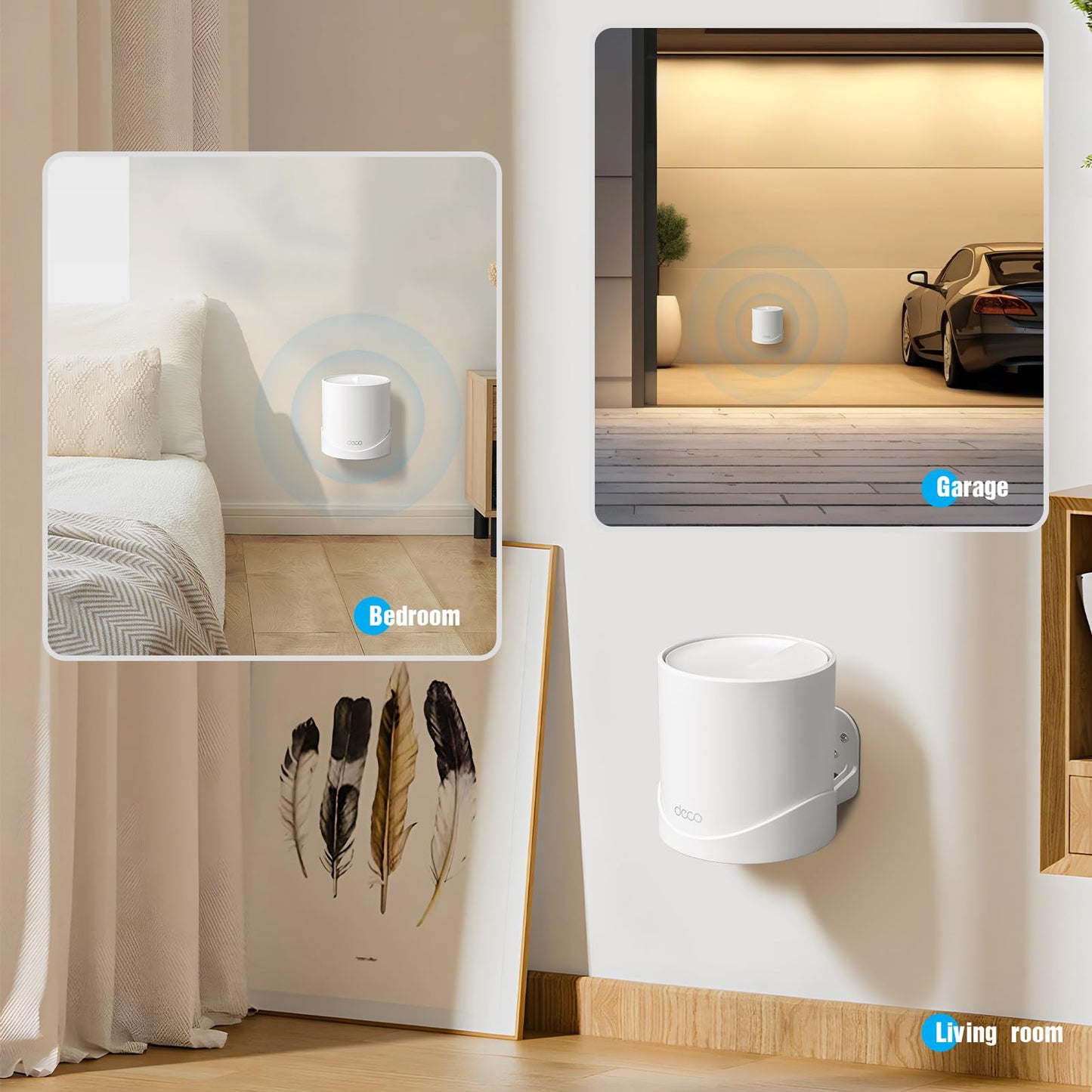 Wall Mount Bracket for TP-Link Deco X55/AX3000/X20/X50/X60/X4300 Pro/X5000/X5400 Pro/W3600/W4500/W6000 (1-Pack)