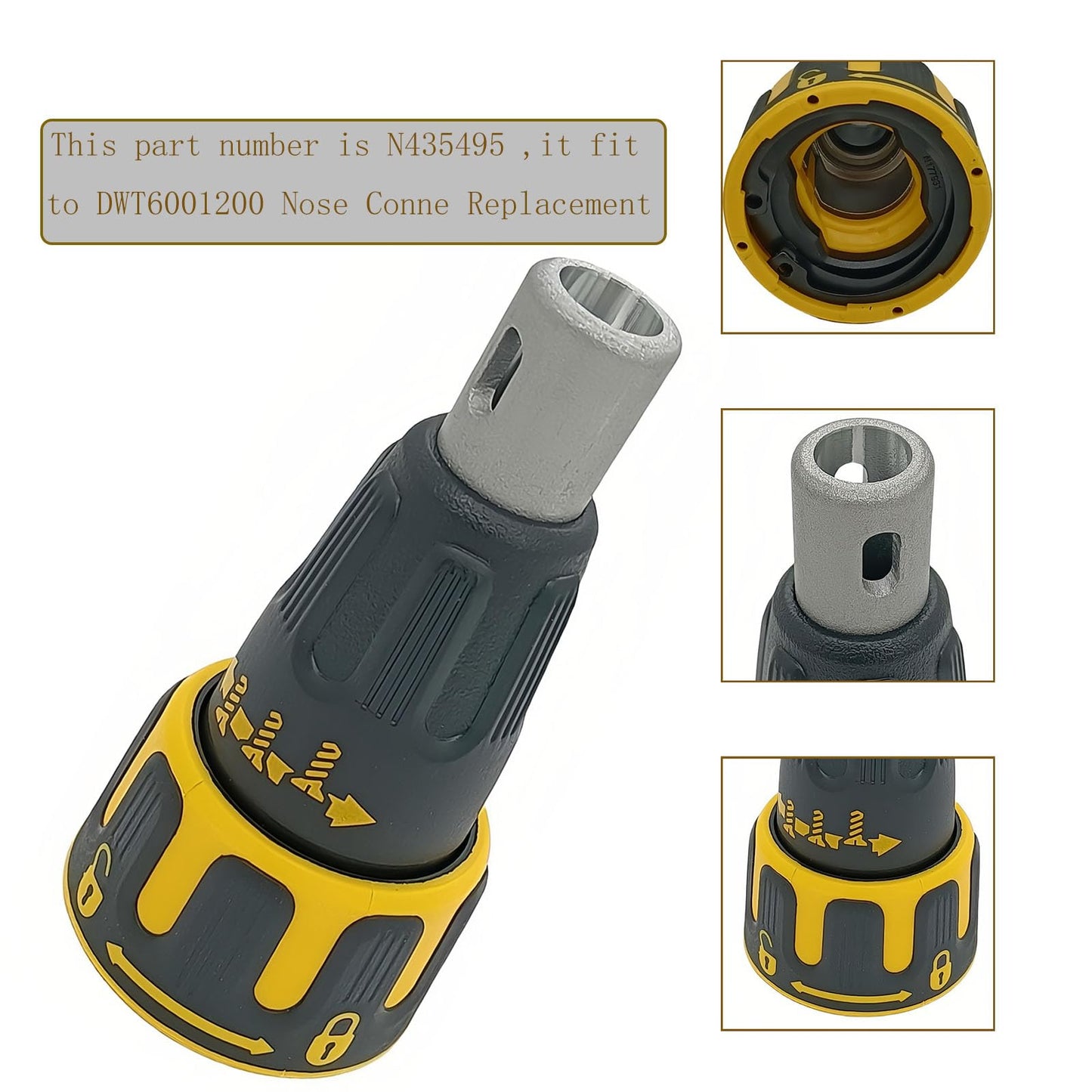 N435495 Nose Cone Assy. replace for Dewalt DCF620 DCF621 DCF620B DCF620D2 DCF620M2 Brushless Drywall Screwgun