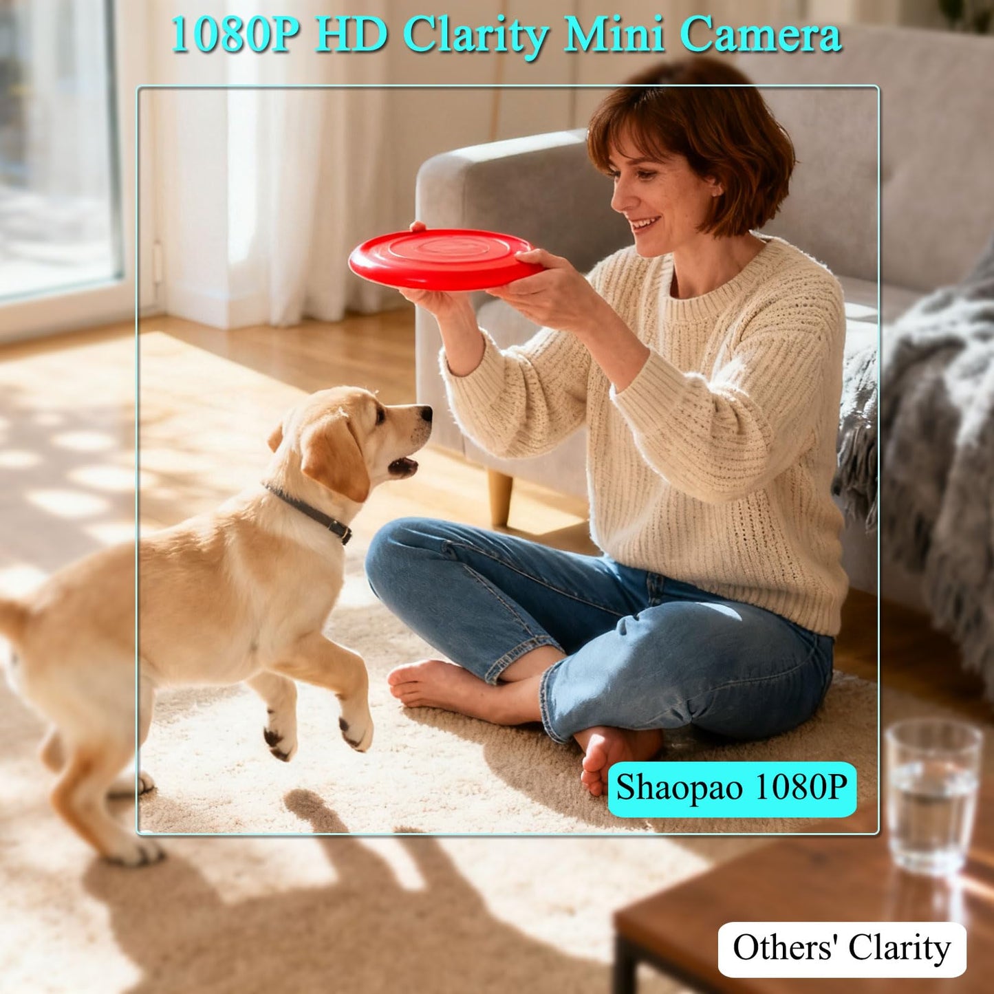 Mini Home WiFi Camera Wireless Security Camera Body Indoor Outdoor Cameras, Small Cam Home 1080P Ultra HD WiFi & SD Cameras, Remote Viewing for Security with APP, Night Vision, Motion Detection