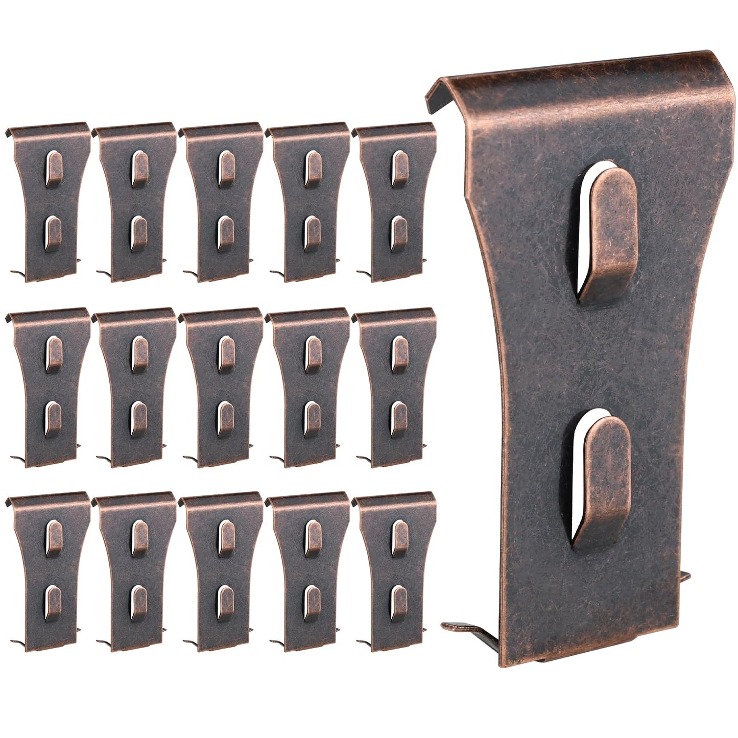 Brick Clips,16PCS Brick Hook Clips Hanging Outdoors for 2-1/4" to 2-3/8" High Bricks Heavy Duty Brick Hooks Hangers Wall Clips Hanging No Drill & Nails