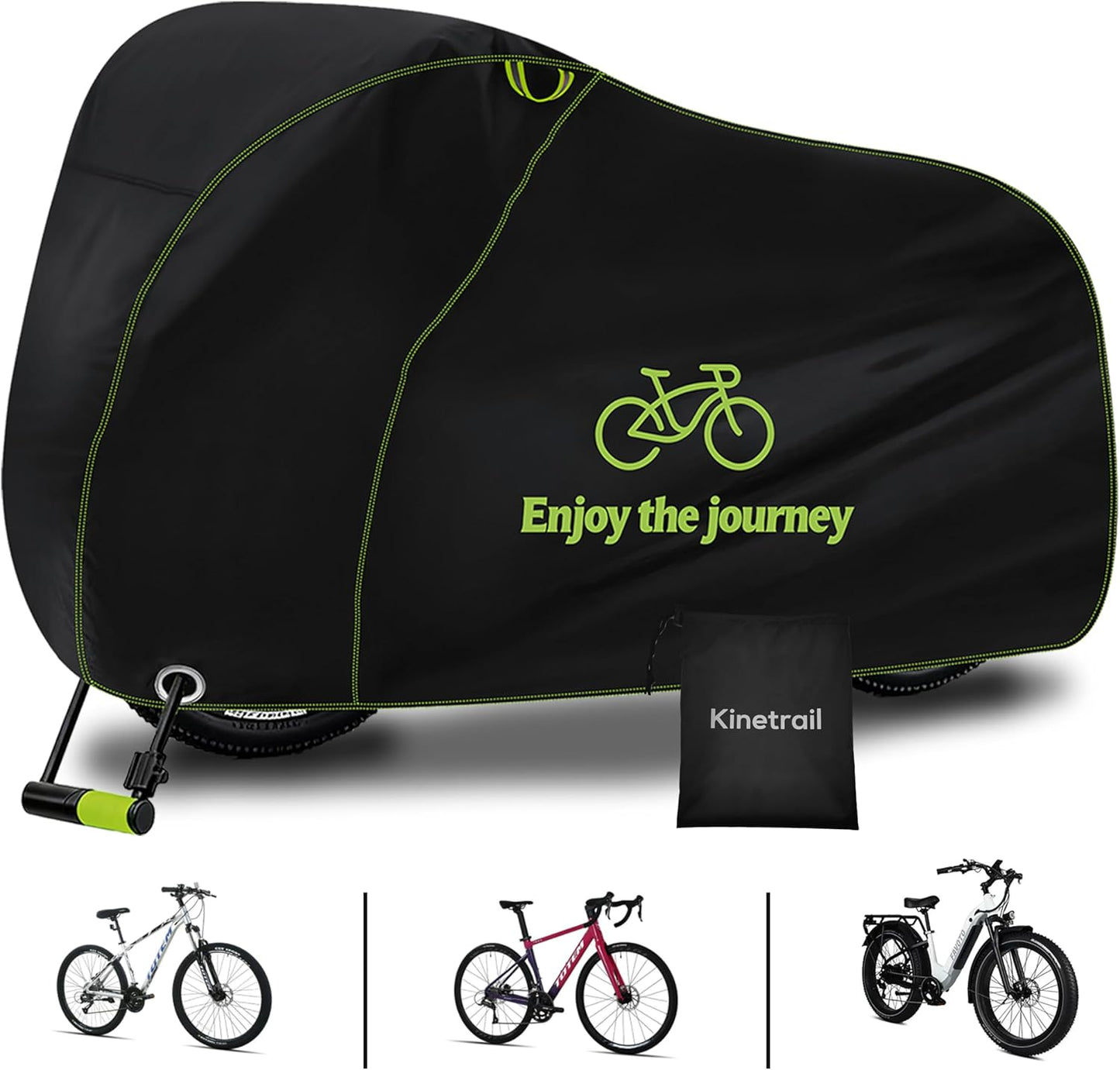 Skiennix Waterproof Bike Cover - Outdoor Protection Against Rain, Sun & Dust | Fits 1 Electric or Mountain Bike