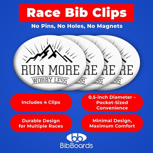 bibSNAPS Race Bib Clips - Secure Fasteners for Running & Cycling Events | Easy Snap & Lock (4pcs)