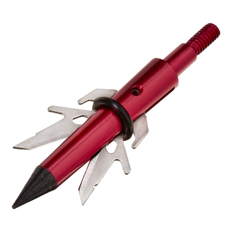 Allen Company Stryke Therm-X 2 Blade Expandable Broadhead, 100-Grain, 3-Pack, Red, One Size, (14676)