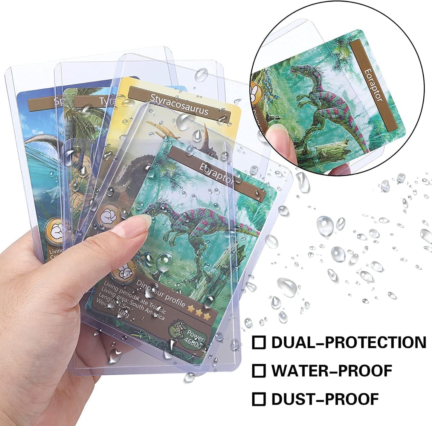 Skiennix 200 Pack Top Loaders for Trading Cards - 35pt Premium Hard Plastic Protectors | Includes 100 Sleeves