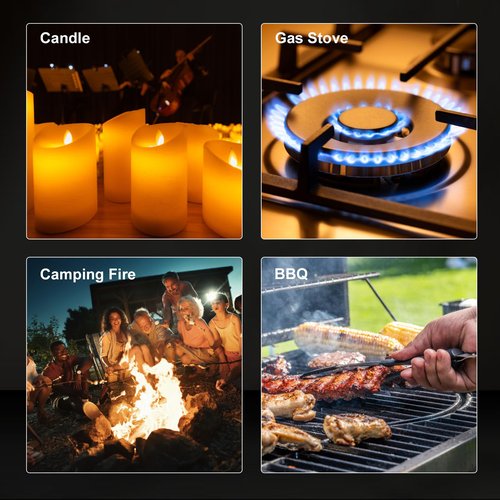 Torch Lighter,Triple Jet Flame Refillable Windproof Adjustable Butane Gas Lighter with Punch for Candle,Camping,Grill (Fuel Not Included)