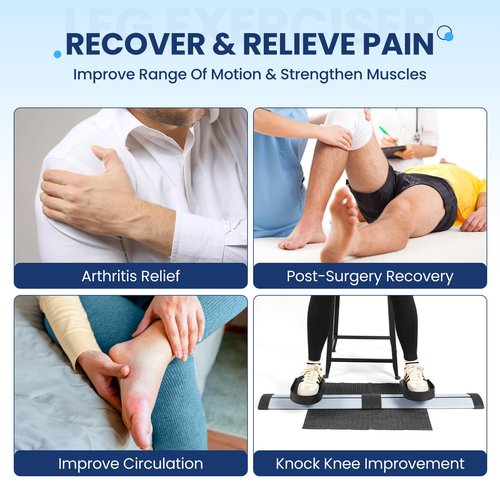 Leg Exerciser While Sitting for Seniors,Knee & Shoulder Exerciser for Home Office, Adaptable for Under Desk Arm& Leg Pedal Exerciser with Resistance, Low Impact Workout for Rehab,Non-Slip Mat Included