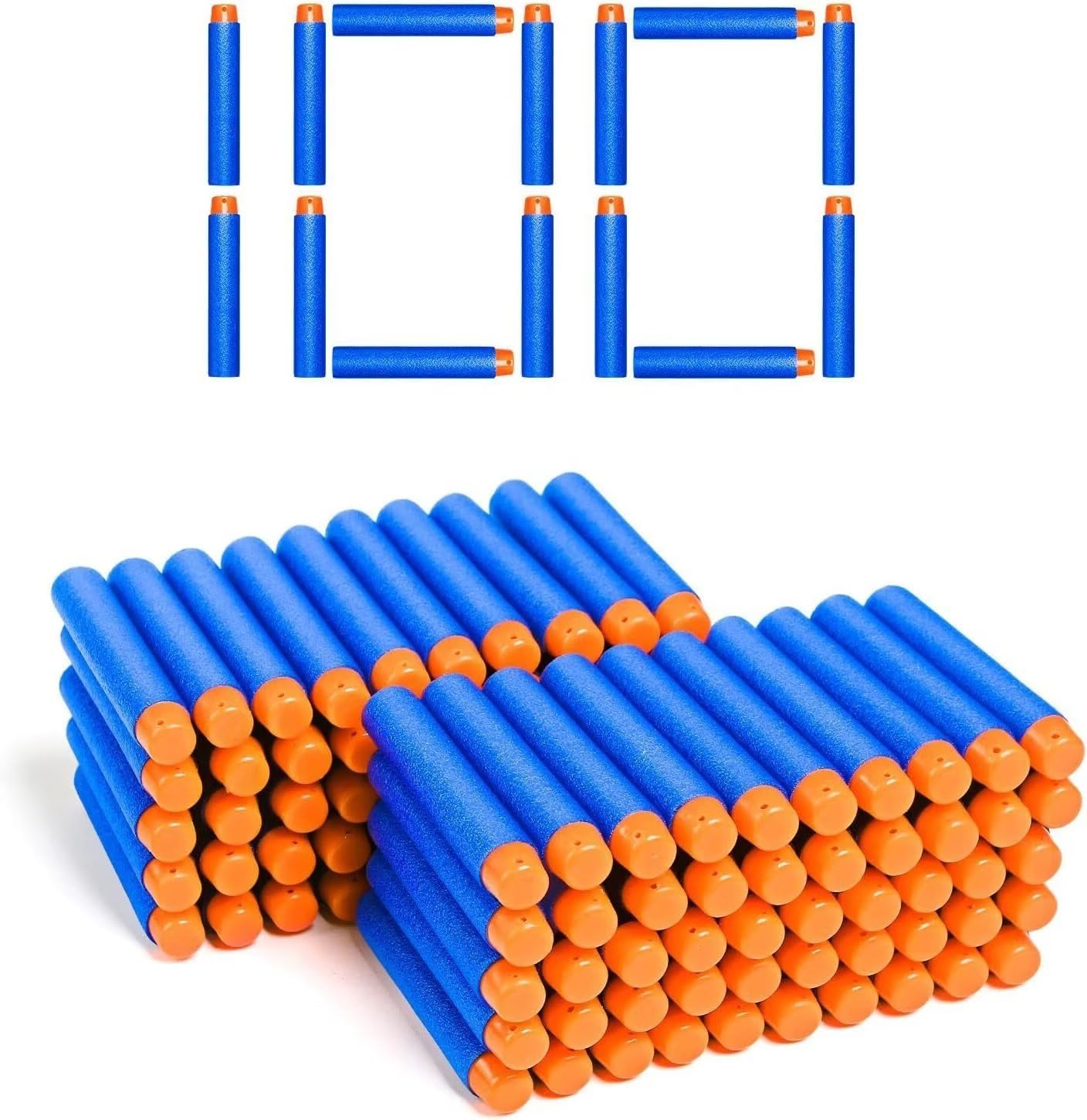 Nerf N-Strike Blaster Dart Bullets - Compatible with All Elite 2.0 Series - 100 Blue Darts