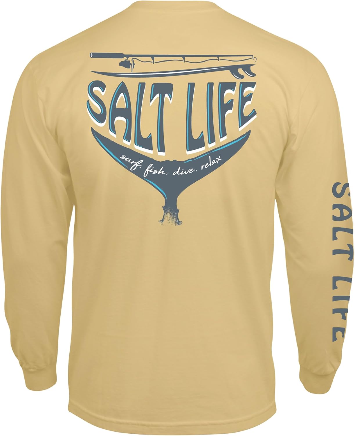 Salt Life Men's Long Sleeve Reel Shirt - Classic Fit for Comfort | Perfect for Fishing Adventures