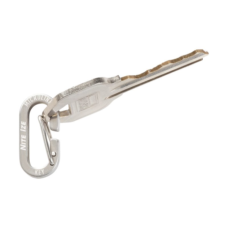 Nite IZE MicroLink Carabiner, Stainless Steel Mini Key Rings for Keys Fobs MultiTools and More, 4 Pack