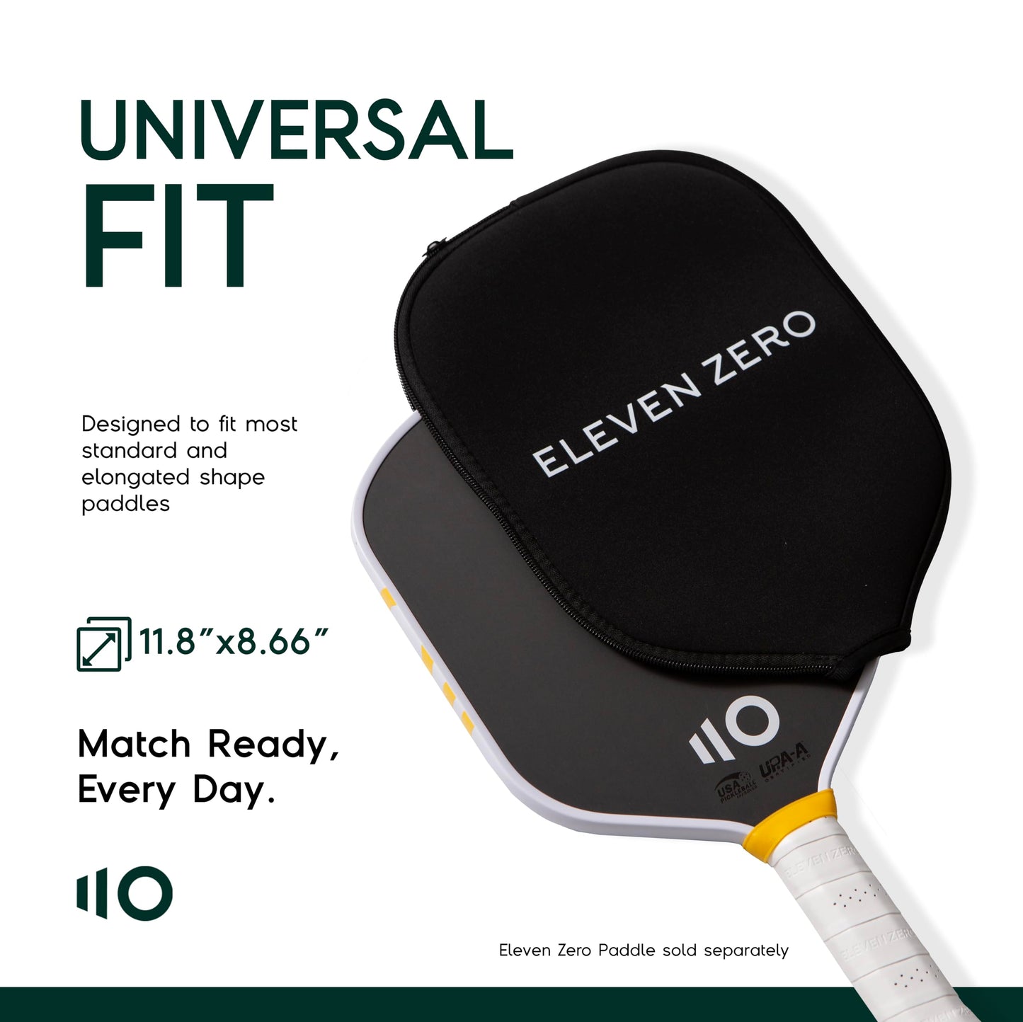 Universal Neoprene Pickleball Paddle Cover – Shock-Absorbing Zipper Case for Standard & Elongated Paddles, Scratch-Resistant Padded Sleeve, Protective Pickleball Accessory for Travel & Storage