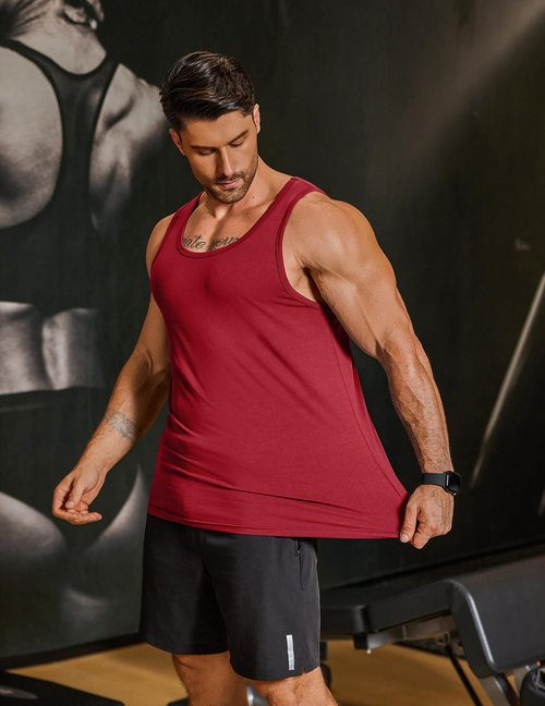 COOFANDY Mens Running Singlet Tank Tops Undershirts for Men Pack Sleeveless T Shirts