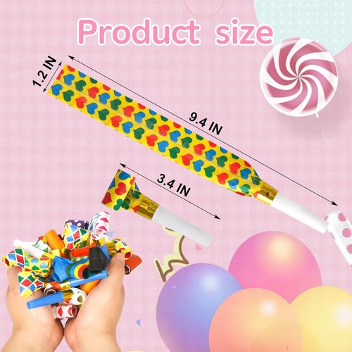 Chshhuao Funny Blowouts - 50 Pcs Birthday Party Whistles & New Year's Party Favors
