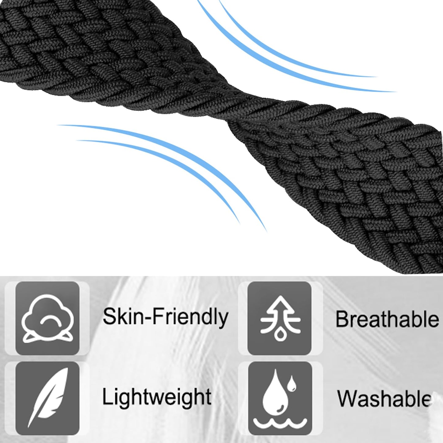 Braided Stretchy Solo Loop Compatible for Fitbit Inspire 3/Inspire 2/Inspire HR/Inspire/Ace 3/Ace 2 for Women Men, Nylon Elastic Straps Wristbands for Fitbit Inspire 3, 5 Packs B