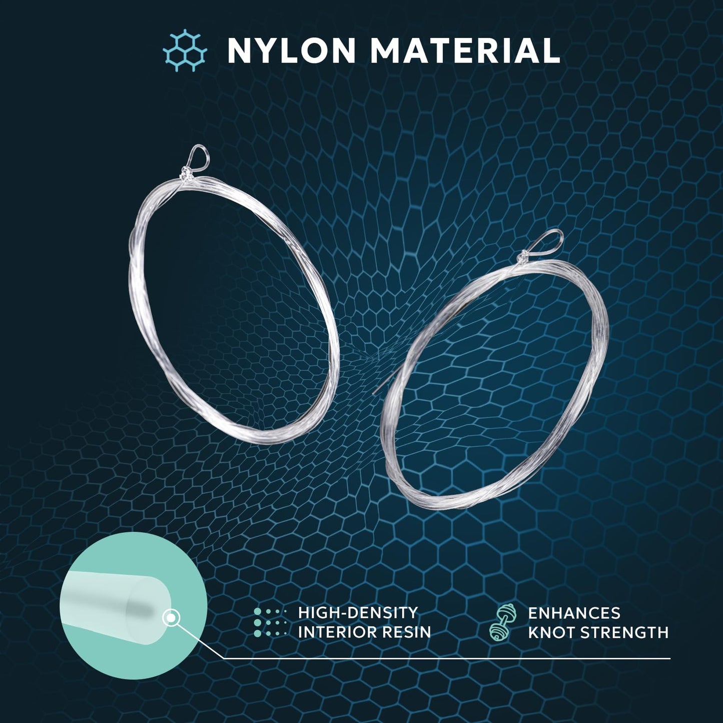 SF Pre-Tied Loop Heavy Butt Fly Fishing Bass Tapered Leader High Knot Strength Clear Nylon for Bass/Large Flies 3 Packs 9FT 12lb